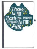 Udnag Ruled Notebook Diary Happiness | There Is No Path To Happiness, Happiness Is The Path, [A5 80Pages 80Gsm]