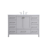 Elegant Kitchen And Bath 48 Inch Single Bathroom Vanity Cabinet - Gray