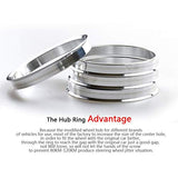 Alloy Aluminum Hub Centric Rings 106 to 100, Set of 4 - Performance Spigot Hubrings fit 100mm Vehicle Hub and 106mm Wheel Center