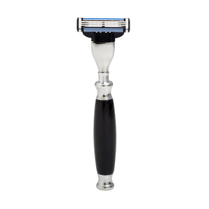 Union Razors Ss3Rz Razor With Black Resin Handle And Lubricating Strip - Reusable Mens Shaving Razor