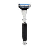 Union Razors Ss3Rz Razor With Black Resin Handle And Lubricating Strip - Reusable Mens Shaving Razor