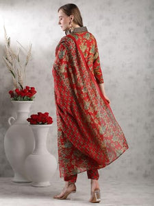 Gosriki Women'S Rayon Blend Anarkali Printed Kurta With Palazzo & Dupatta (Cia Red-Vks05-Gs_Xl_Red_X-Large),Red,,B0DJWGF57T