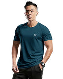 Eyebogler Mens Round Neck Half Sleeve Solid Dry Fit T-Shirt Pack Of 2,Ink Blue::Wine MelanApparel,2XL