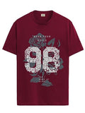 Adro Graphic Printed T-Shirt For Men - 100% Cotton, Regular Fit, Soft Breathable Fabric. (Rn23-M-98-Mr_Maroon_Xl)