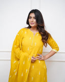 Fabnex Kurta Set For Women | Women Kurta Set With Dupatta | Women Kurta Sets Kurtis | Women Kurta Pant Set (K-94-95) (In, Alpha, M, Regular, Yellow)