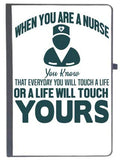 Udnag Ruled Notebook Diary Nurse | Everyday You Touch A Life, [A5 80Pages 80Gsm]