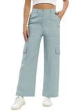 Toplot Cotton Multi-Pocket Cargo Pant For Women (Straight-Cargo-5191-Silver-36),Silver,36,B0D5VGC8YV