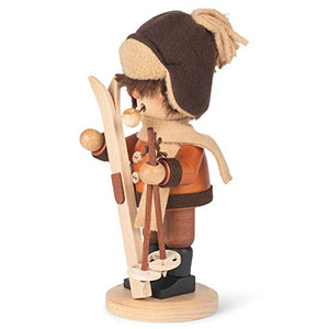 Alexander Taron Christian Ulbricht Decorative Skier (Natural) Smoker - 10.25' H X 4.5' W X 5' D