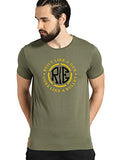 Adro Built Like A Gun Goes Like A Bullet Mens Printed T-Shirt (2Xl, Olive Green)