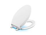 KOHLER CACHET NIGHTLIGHT Q3 EB TOILET SEAT, Non Ready Latch, Elongated, WHITE