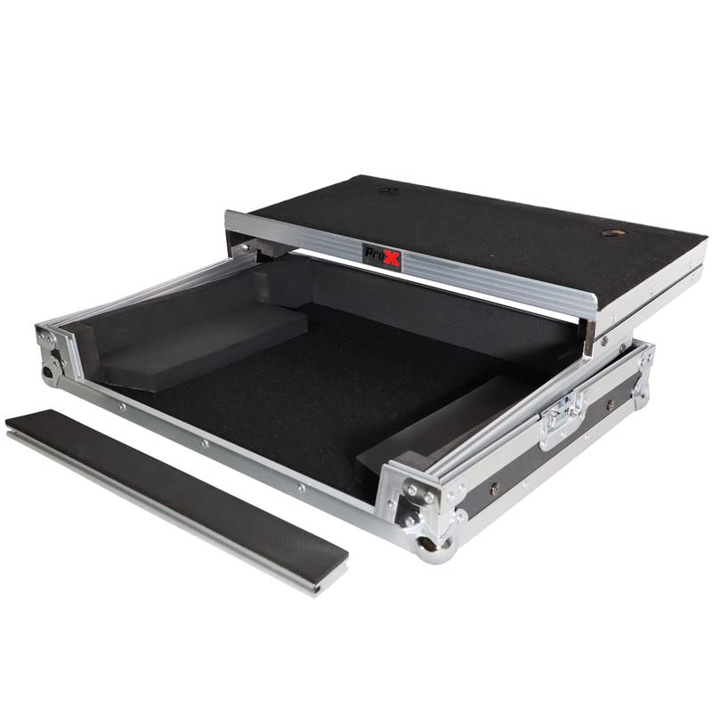 Prox Flight Case For Pioneer Ddj-Rev1 Digital Controller With Sliding Laptop Shelf - High-Density Protective Foam For Interior S