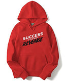 Adro Men'S Cotton Neck Hooded Sweatshirt (H21-M-Rev-Rd_Red_M)