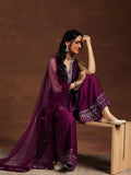 Libas Women'S Silk Blend Kurta Set (36840 Burgundy M
