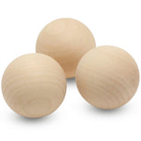 4 inch Round Wooden Balls for Crafts, Bag of 3 Unfinished and Smooth Round Birch Hardwood Balls, and Wooden Spheres, by Woodpeck