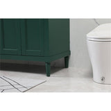 Elegant Decor Bennett 60 Aluminum Mdf Single Bathroom Vanity In Green