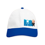 Kids Cap, TwoTone, Adjustable Sports Cap For Ages 27 Years (WhiteBlueBossbabyFiblaze)