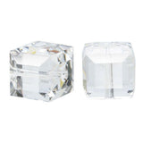 50pcs Adabele Austrian 8mm Faceted Cube Crystal Loose Beads Crystal Clear Compatible with Swarovski Crystals Preciosa 5601 SSC80