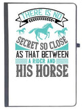 Udnag Ruled Notebook Diary Horse Rider | There Is No Secret So Close As That Between A Rider And His Horse, [A5 80Pages 80Gsm]