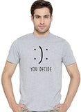 Adro You Decide Mens Printed T-Shirts (Rnr-M-Dec-Gr_Grey_Xl)