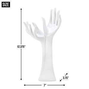 Koehler 10016188 12.375 Inch Helping Hands Jewelry Holder, No Size, White