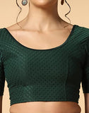 Toplot Cotton Blend Lycra Stretchable Readymade Blouses Pack Of 2 (Combo-5058-Blk-Gre-42) Black-Green,Black-Green,42,B0CV58GCB8