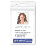 Advantus Resealable ID Badge Holders BADGE,CREDIT,BUSS,50PK,CR (Pack of3)