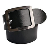 Veteran MenS Black Leather Buckle Belt Formal/Casual Belt For Man(Black_0626)