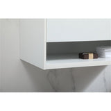 Elegant Decor Roman 36 Aluminum Alloy Mdf Single Bathroom Vanity In White