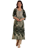 Libas Women'S Silk Printed Regular Kurta (29249 Green