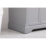 Elegant Decor Indoor Modern Under Sink Bathroom Fixtures Storage Organizer Cabinet 36 Inch Single Bathroom Vanity - White With B