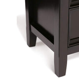 Simplihome Amherst Solid Wood 37 Inch Wide Transitional Medium Storage Cabinet In Hickory Brown For The Living Room, Entryway An