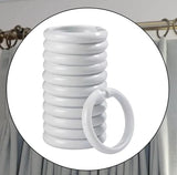 Paperi Plastic Shower Rings for Bathroom, Curtain Hangers, Parda Hooks, Liner Hooks OShape Design 12 Pieces Set Durable Curtain