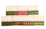 Prakasam Cotton Mens Panchakacham 9X5 Unbleached Cotton Colour Dhoti + Towel Set (Off White)