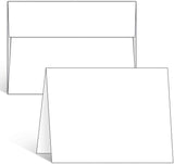 Blank White Cards and Envelopes 200 Pack, Ohuhu 4 x 6 Heavyweight Folded Cardstock and A4 Envelopes for DIY Greeting Cards, Wedd