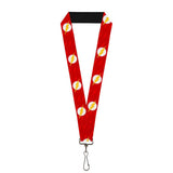 Buckle Down unisex adults Lanyard 1.0 the Flash Logo6/Logo Monogram Reds/White/Ye Key Chain, Multicolor, One Size US
