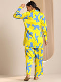 Libas Women'S Silk Blend Co-Ords (99301 Yellow Xl