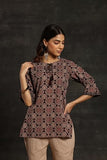 Libas Women'S Cotton Printed Straight Kurti (26843R Black Black S