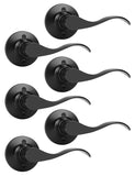 Mengico 6 Pack Door Handles Interior,Black Door Handle,Door Lever Handle Right Handled Dummy Levers,Dummy Door Handles