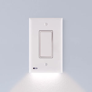 10 Pack - SnapPower SwitchLight - LED Night Light - For Single-Pole Light Switches - Light Switch Plate With LED Night Lights - 