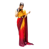 Shiv Textiles Ready To Wear Sarees For Women With Golden Belt Or Unstitched Blouse (St-R-1-Red)