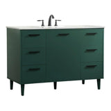 Elegant Kitchen And Bath 48 Inch Bathroom Vanity Cabinet - Green
