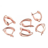 ATORSE 3x6x Earring French Hooks Jewelry Making Earwire for Pendant Earrings Birthday Rose Gold Round
