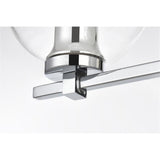 Living District Juelz 4-Light Iron & Glass Bath Sconce In Chrome/Clear
