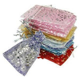 ScentRose Pack of 80 Organza Party Favor Drawstring Pouch, Shagun Potli Bags for Wedding/Party/Baby Shower, Dry Fruit Pouches,