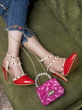 Shoetopia Girls Valentino Red Heeled Sandal - 3 Uk (Girls-Valentino-Red),Red,3,B0CQK6NF84