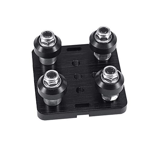 Zeelo Mini V Gantry Rod Plate with Wheel for V-Slot Aluminum Profile 3D Printer Accessories Parts Set for CNC Kossel Nema 23 Bla