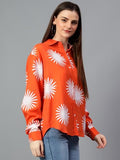 Kotty Women'S Oversized Cotton Blend Shirt(Multicolor,S)
