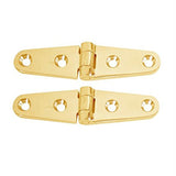 Whitecap Strap Hinge Polished Brass 4 x 1 Pair