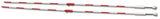 Tandem Sport Official Red & White Volleyball Clamp-On Net Antennas, 1 Pair, Fits 36 & 1 Meter Nets