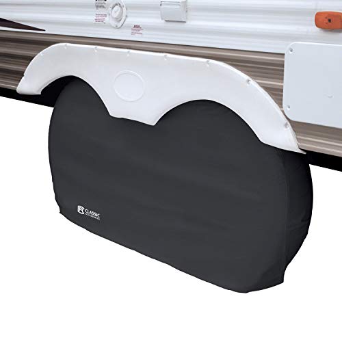 Classic Accessories Over Drive Rv Dual Axle Wheel Cover, Wheels 27,, - 30,,Dia, Black, 1-Piece
